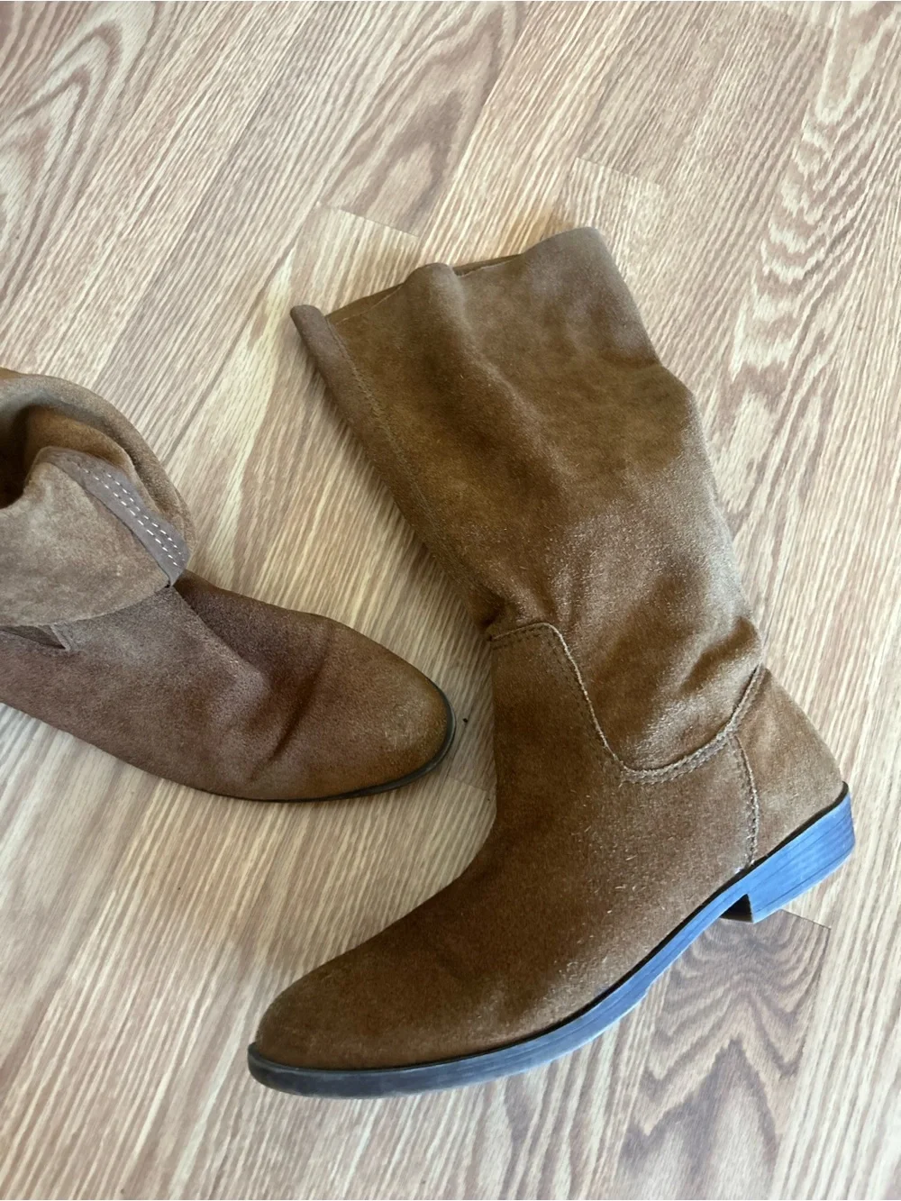 Tall Suede Riding Boots - Brown - NINE WEST American vintage NW FROLLIC so cute!